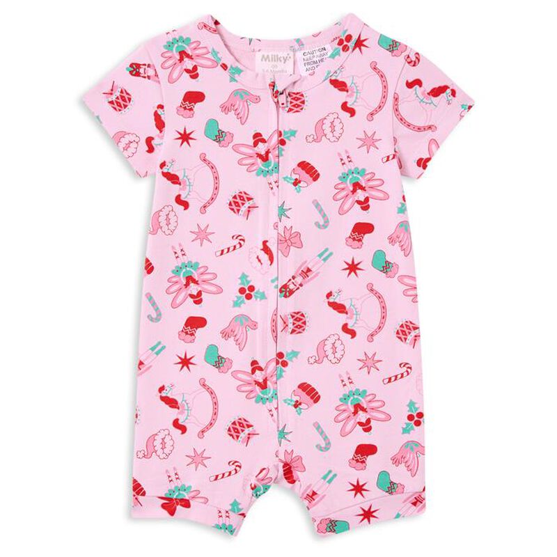 Milky Christmas Zip Romper image number 0